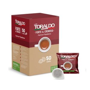 Caffè Toraldo, starke und cremige Mischung, Schachtel mit 50 Pads.