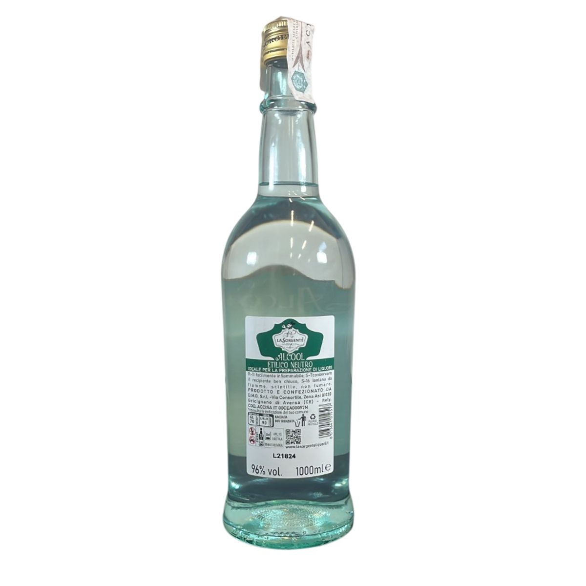 La Sorgente Neutral Ethyl Alcohol 96% vol 1 Lt