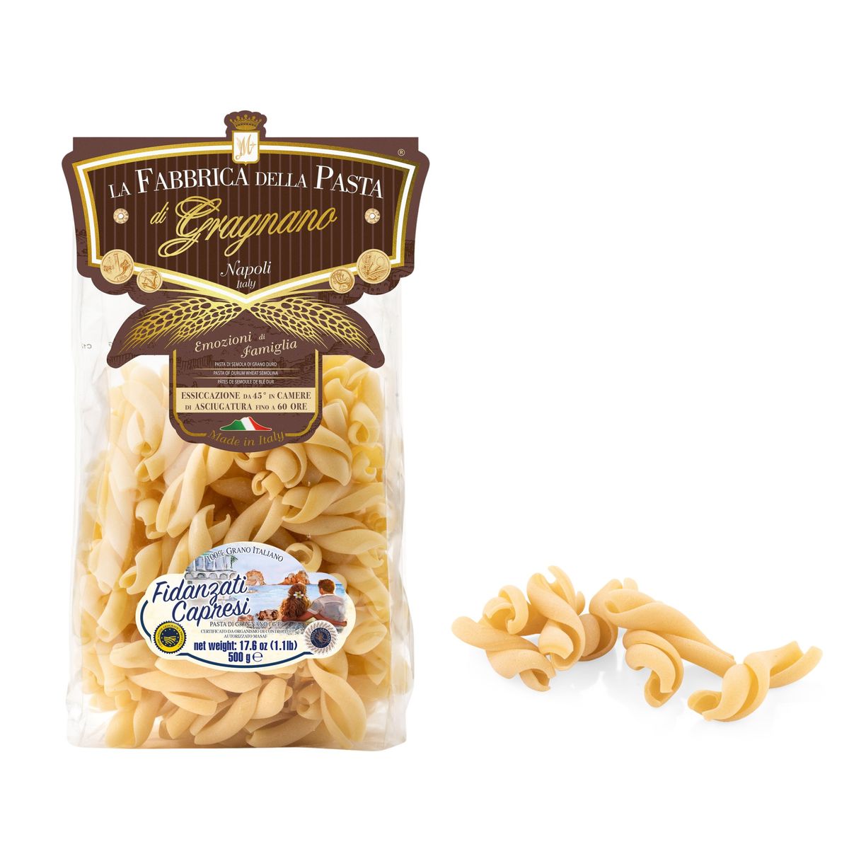 La Fabbrica della Pasta di Gragnano "Fidanzati capresi" Pasta di Gragnano IGP 500 Gr.
