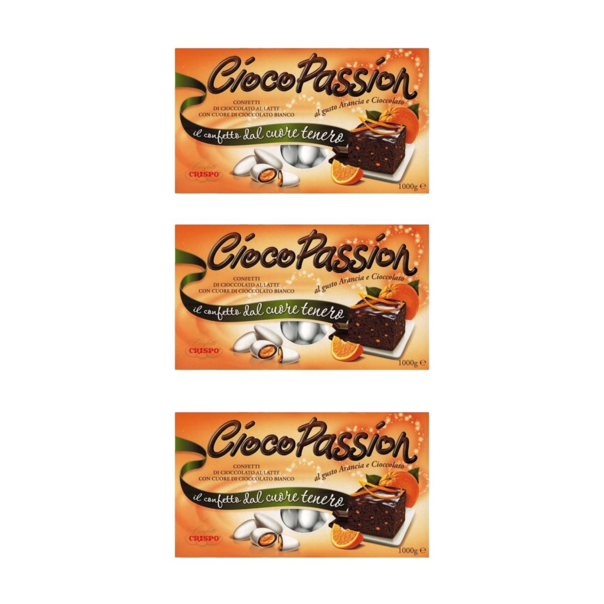 Crispo Confetti CiocoPassion Orange und Schokolade 1 kg. - 3 Stück