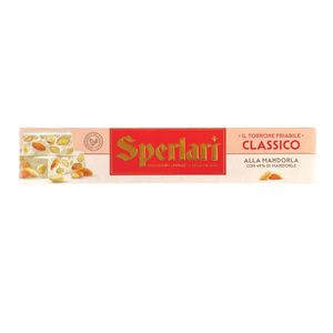 Sperlari Crunchy Almond Nougat 150 g – Traditional Italian Christmas Sweet with Selected Almonds, Crispy and Delicious
