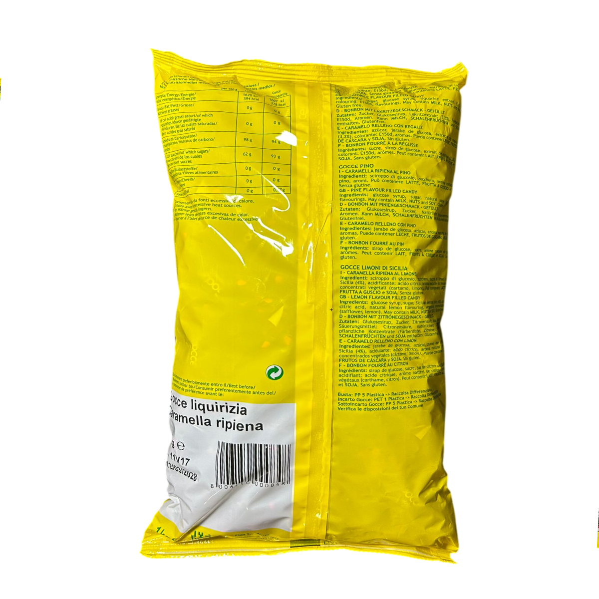 Bonbons à la réglisse en forme de gouttes, 1 kg