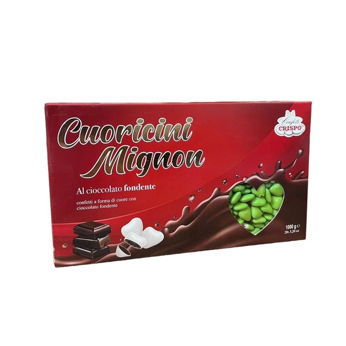Crispo Confetti Corazones Mignon Verdes 1 Kg.