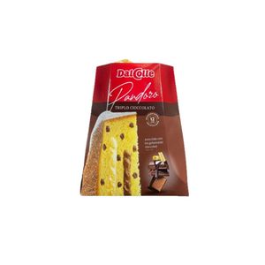 DalColle Triple Chocolate Pandoro – Soft Italian Cake with Chocolate Chips, Cream & Glaze