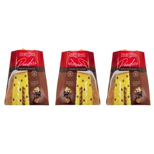 DalColle Triple Chocolate Pandoro – Soft Italian Cake with Chocolate Chips, Cream & Glaze_0