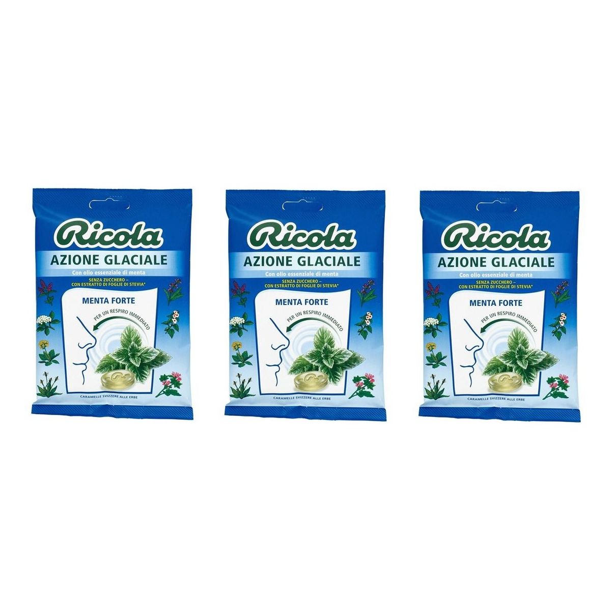 Ricola Glacial Action Strong Mint 70 Gr.