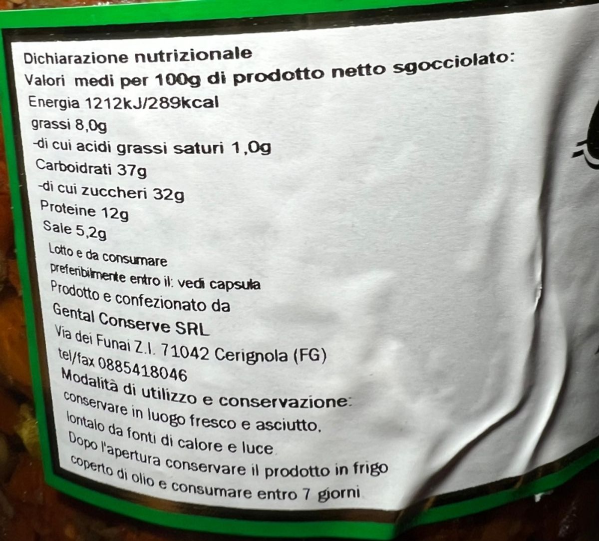 Konserven Gentile Getrocknete Tomaten 2900 Gr
