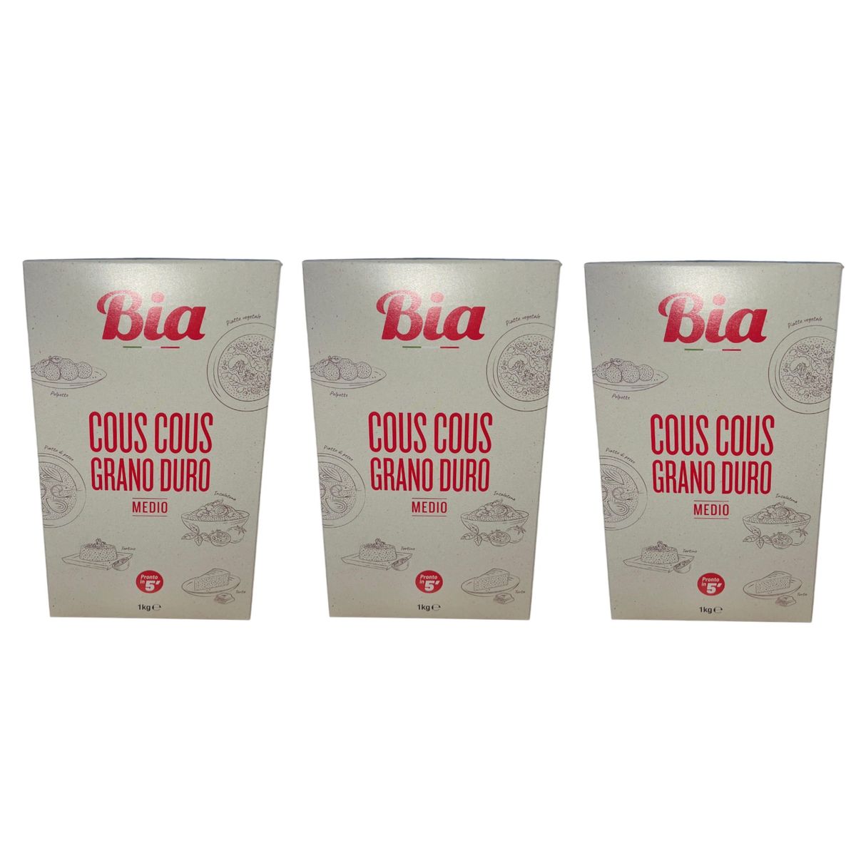 Bia Couscous de blé dur moyen 1 kg