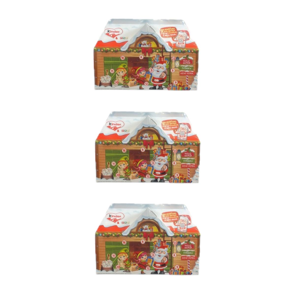 Calendrier de l'Avent Kinder 234 g – 24 moments de chocolat sucrés assortis pour un Noël magique