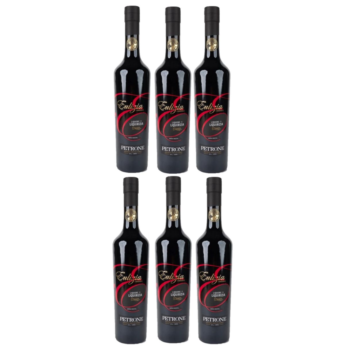 Antica Distilleria Petrone Eulizia 50 Cl  liquore alla liquirizia - 6 Pezzi