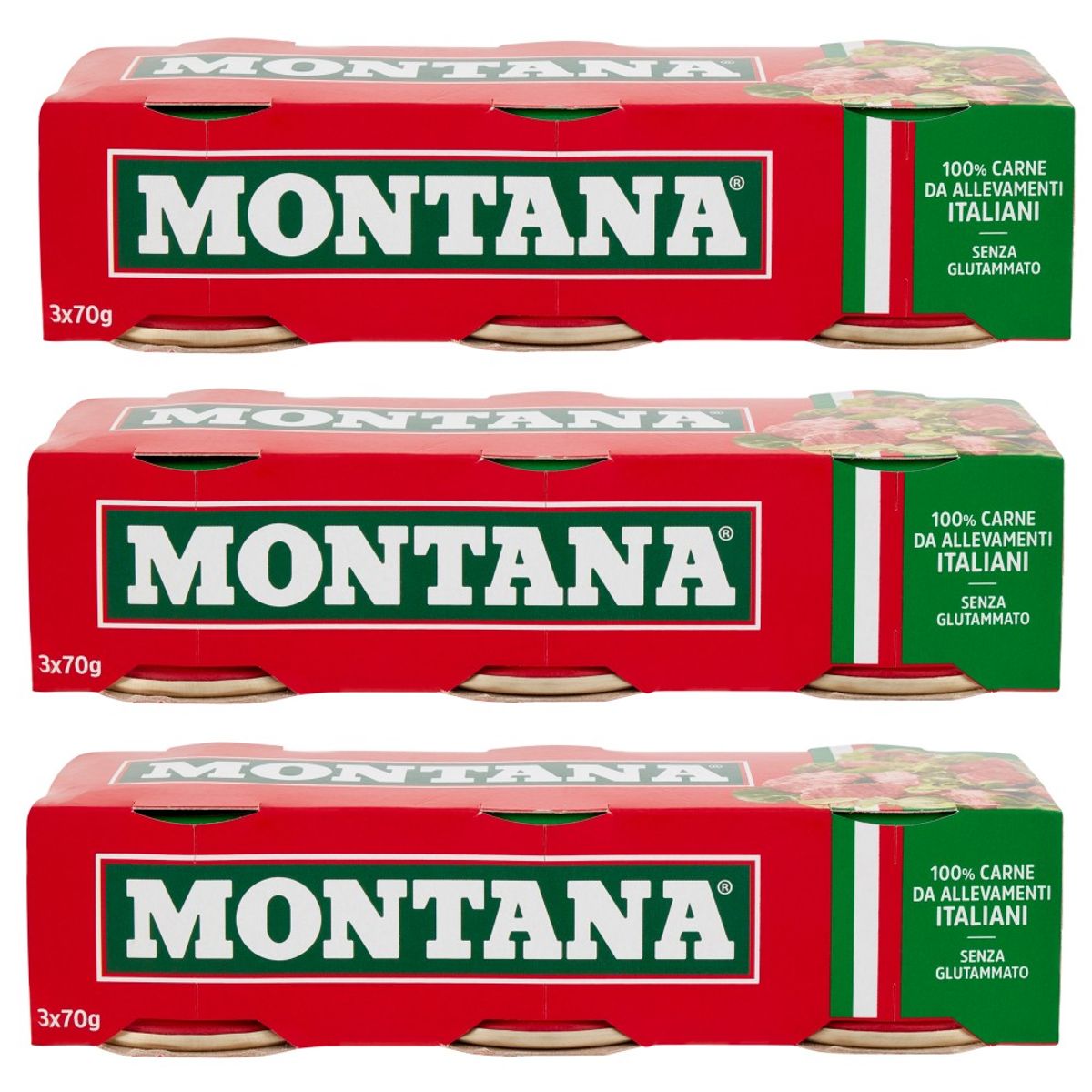 Montana Carne Magra in Gelatina 3 x 70 Gr.