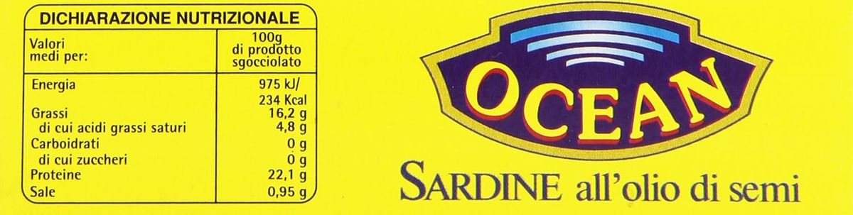 Sardines de l'océan à l'huile de graines 120 gr.
