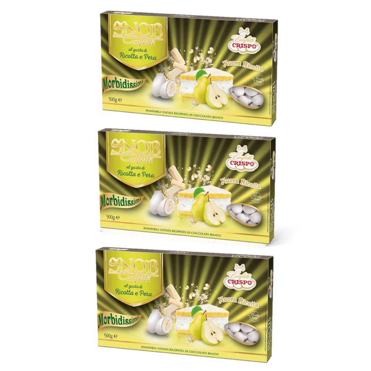 Crispo Confetti Snob Ricotta e Pera 500 Gr.