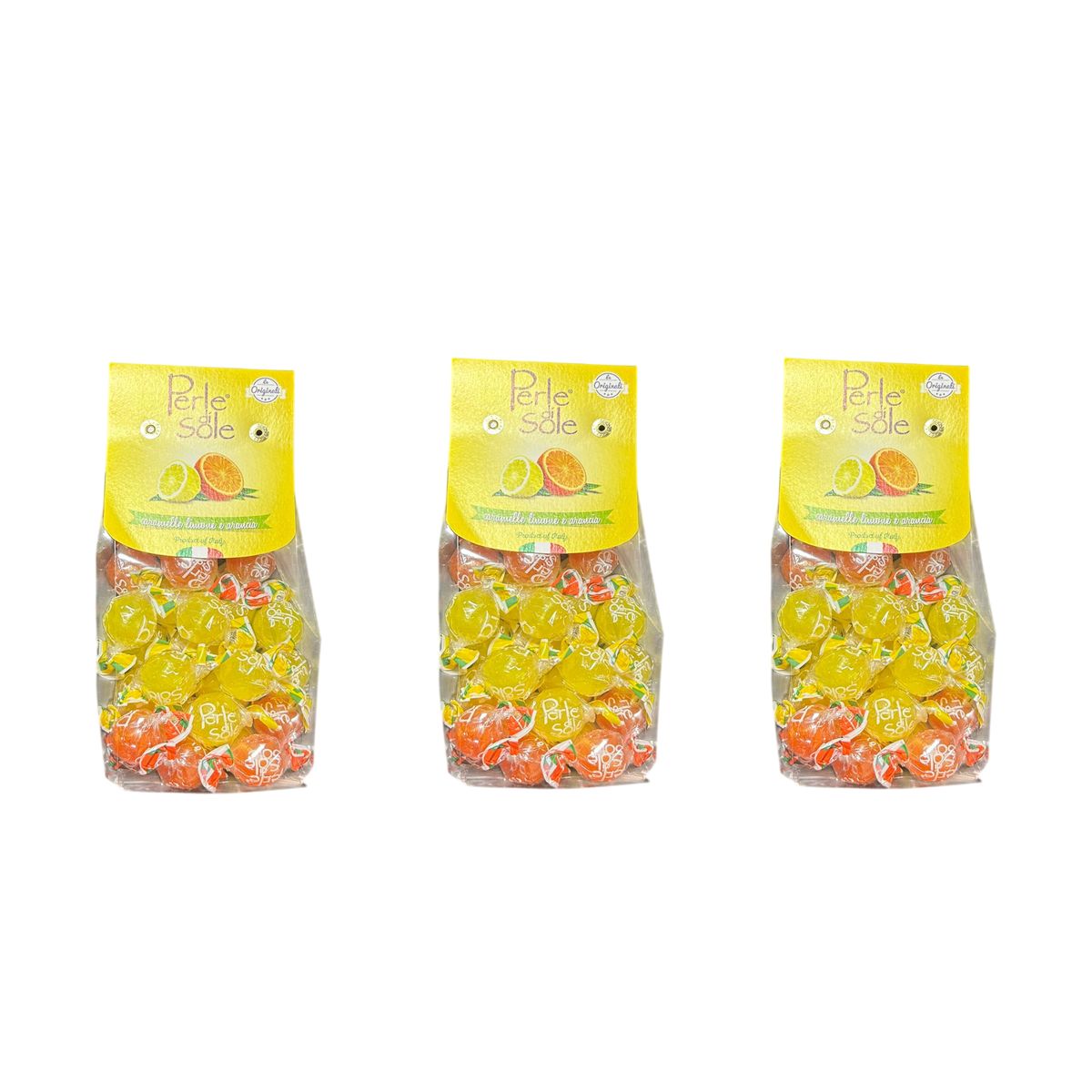 Perle di Sole Caramelle Limone e Arancia 200 Gr - 3 pezzi