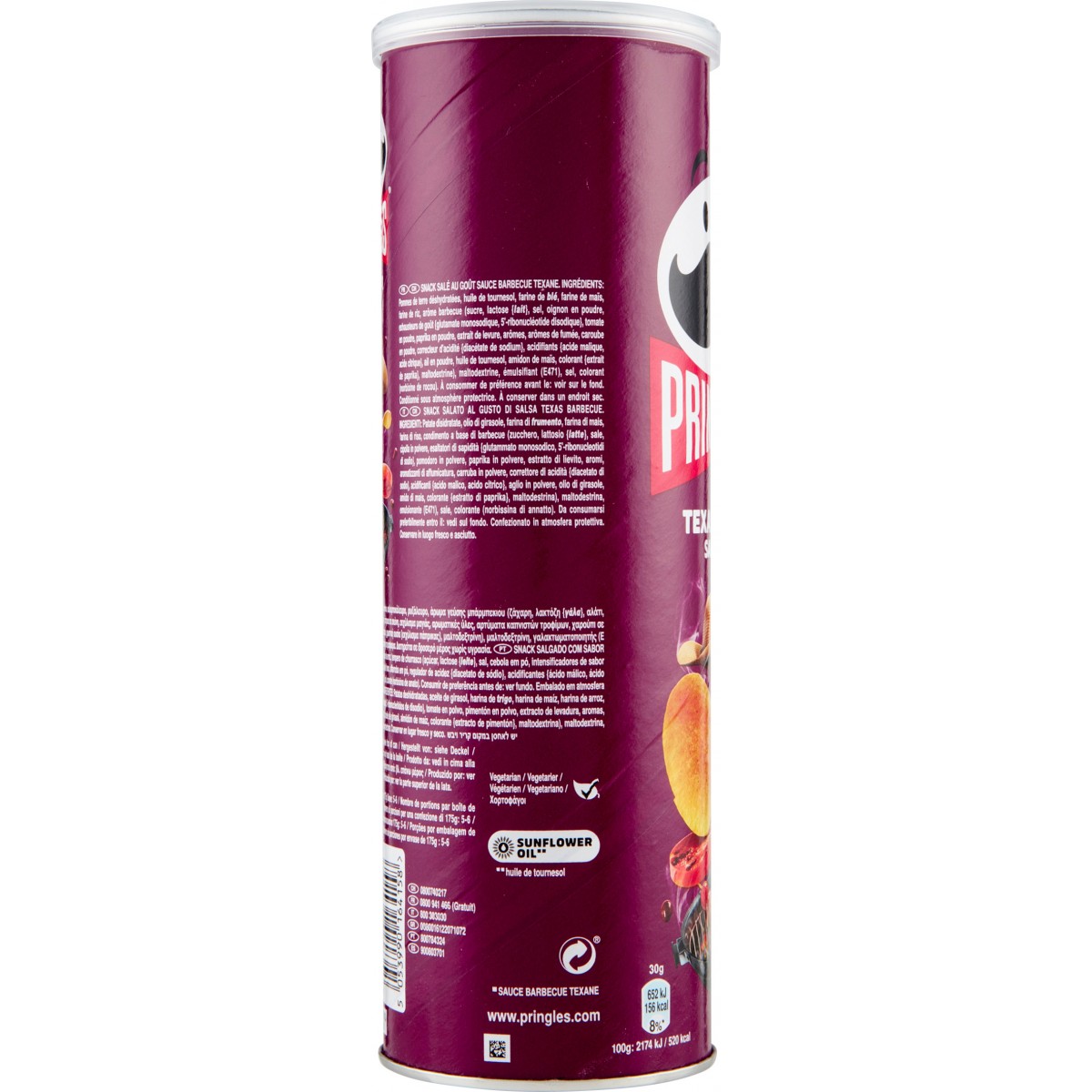 Pringles Chips aromatisées à la sauce BBQ Texas 175 Gr.