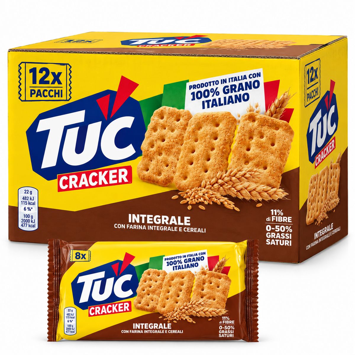 TUC Wholemeal Crackers 8 × 33.3 g – 267 g - 12 packs