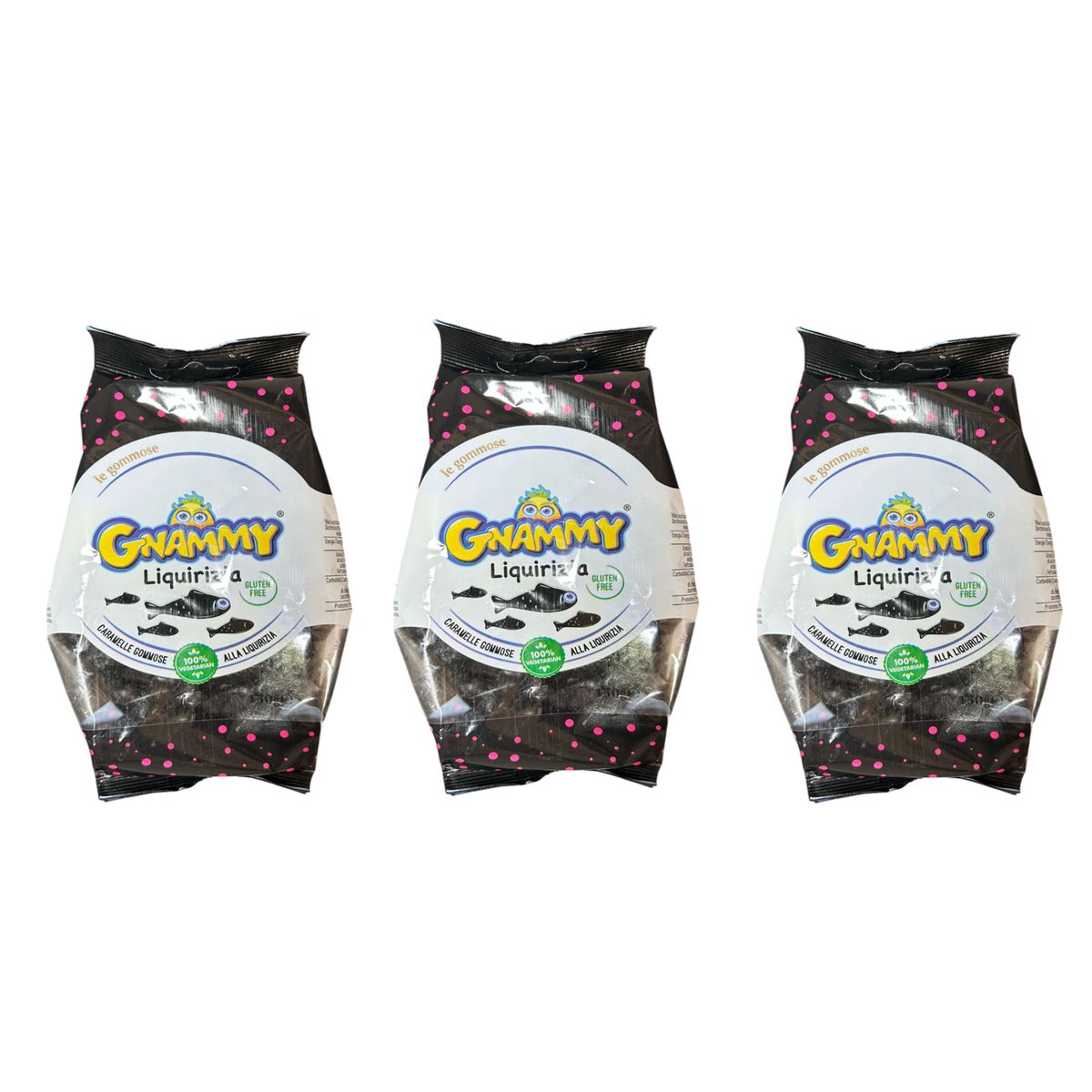 Gnammy Liquorice Gummy Candies 150g * 3 pieces