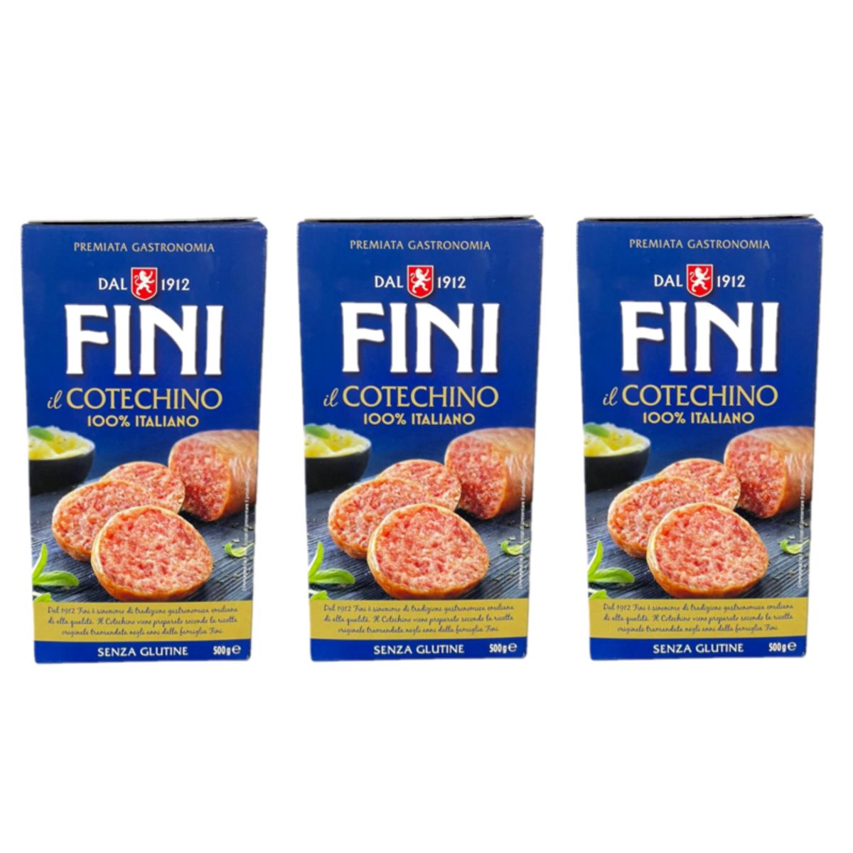 FINI 100 % italienischer Cotechino 500 g – 3 Stück