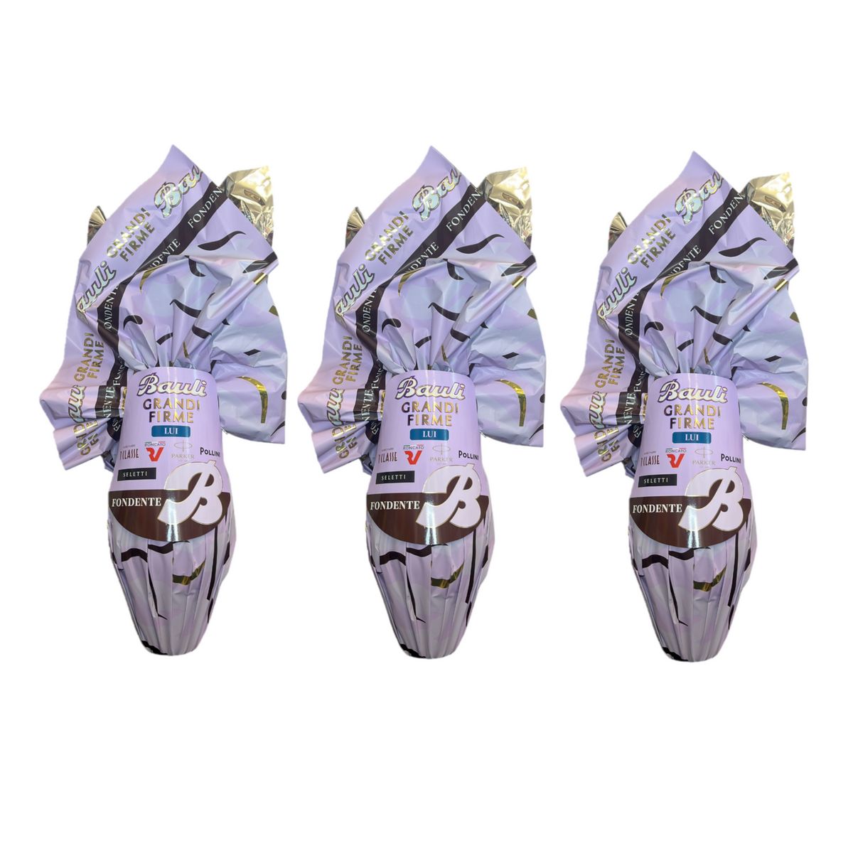 Bauli Uovo Grandi Firme Lui Cioccolato Fondente 365 Gr - 3 Pezzi