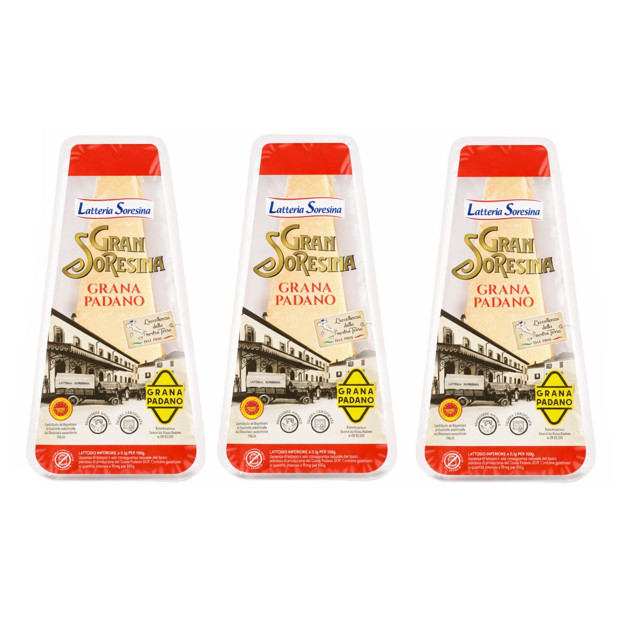Latteria Soresina Grana Padano DOP 200 g - 3 Pezzi