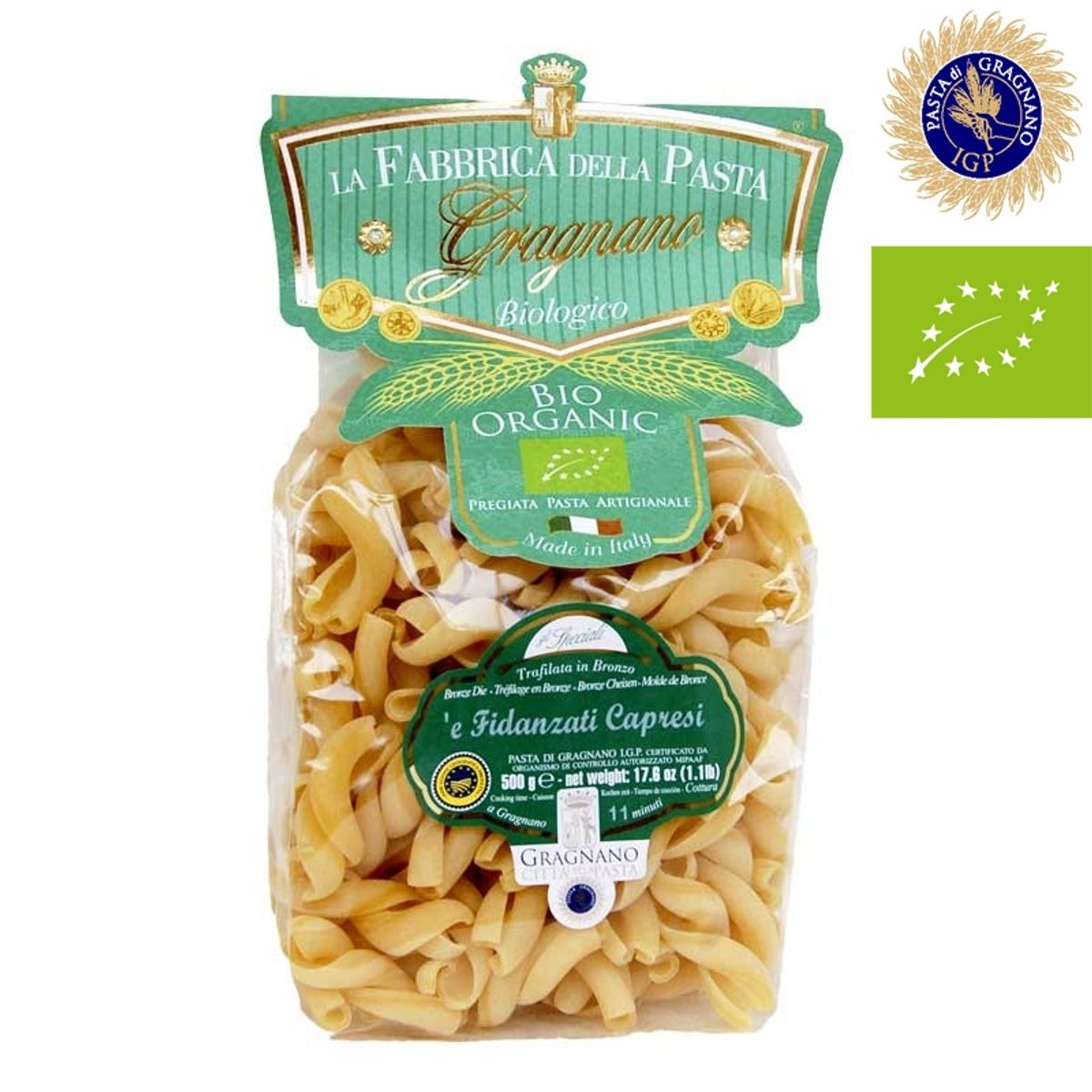 La Fabbrica della Pasta di Gragnano "Fidanzati capresi BIO" Pasta di Gragnano IGP 500 Gr.