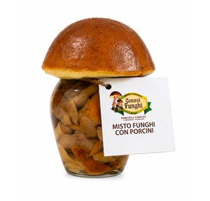 Central Funghi Misto Funghi con Porcini 314 g – Funghi Misti in Olio di Semi di Girasole