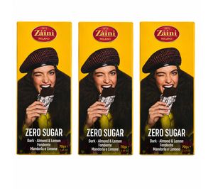 Zaini Zero Sugar Dark Chocolate with Almond & Lemon 70 g_0