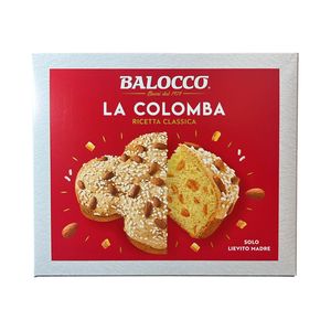 BALOCCO Colombe Classique 700 g – Gâteau Italien de Pâques aux Fruits Confits et Glaçage aux Amandes