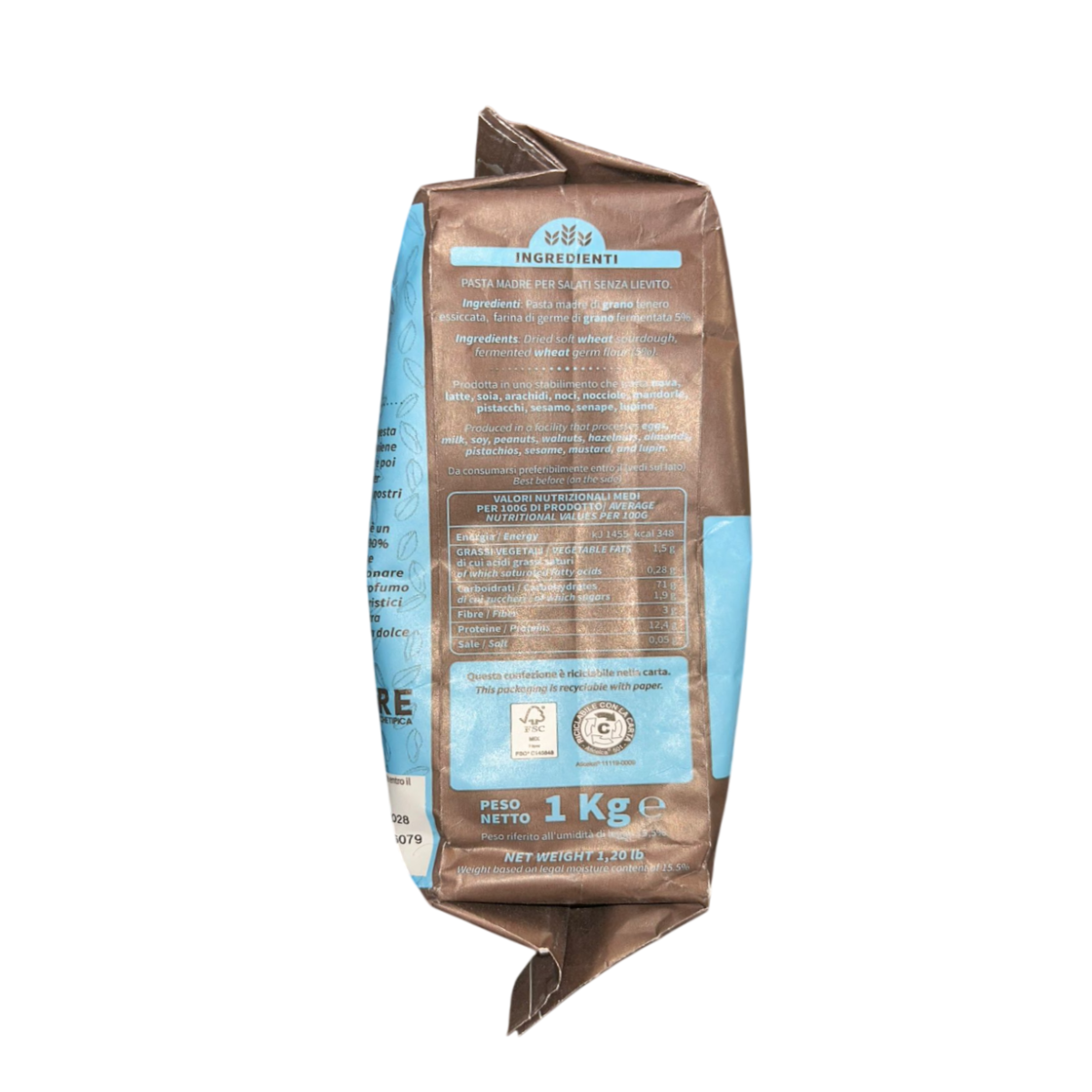 Molino Vigevano M Ama Pura Pasta Madre per Salati 1 Kg