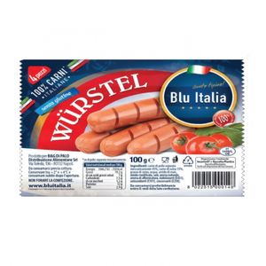 Blaue italienische Frankfurter 100 Gr. 