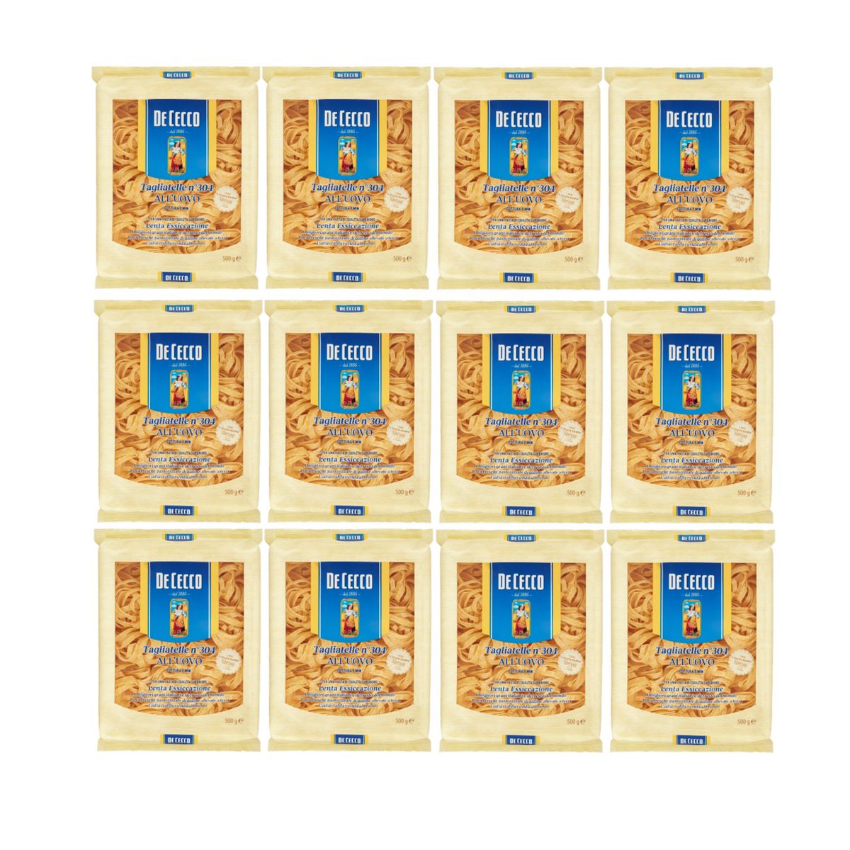 Tagliatelle al huevo De Cecco nº 304 500 gr. - 12 Piezas