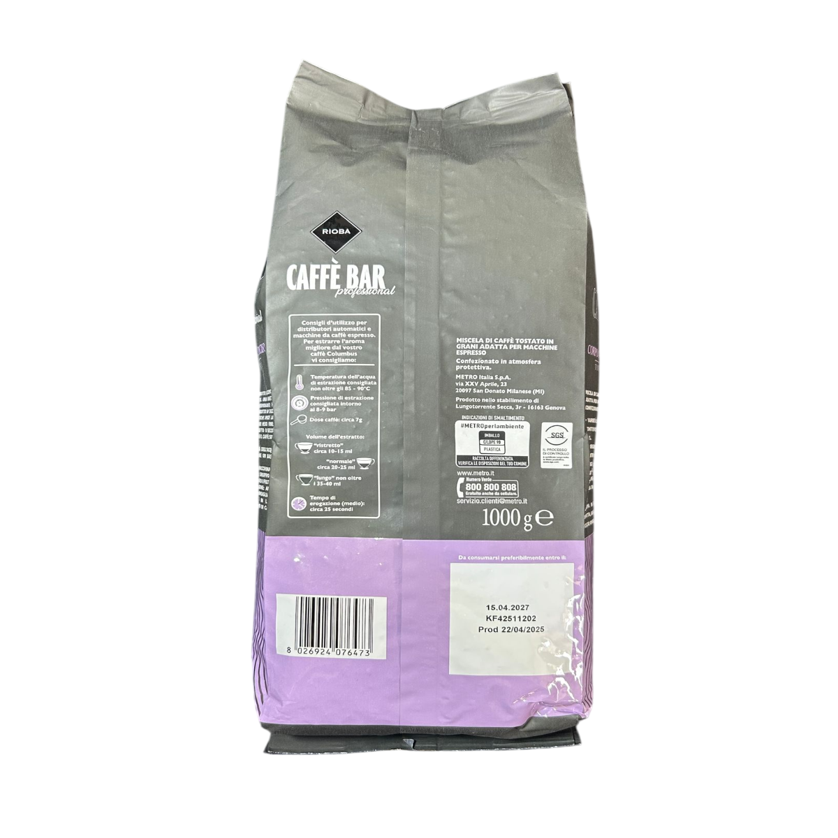 Rioba Caffè Riegel für einen vollen und starken Körper 1 kg
