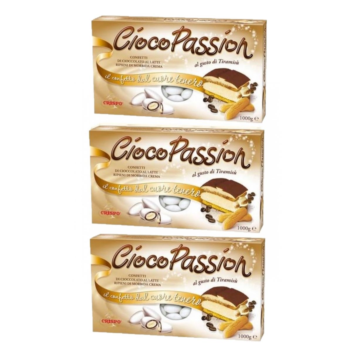 Crispo Confetti CiocoPassion Tiramisù 1 kg. 3 pezzi