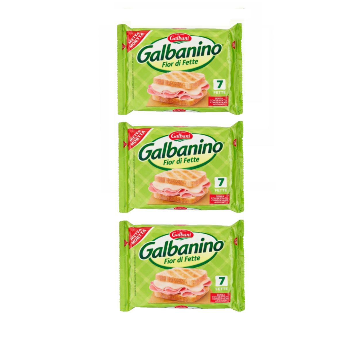 Galbani Galbanino Fior Di Fette 7 Fette 175 Gr. - 3 Pezzi