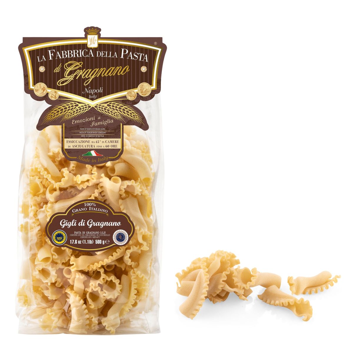 La Fabbrica della Pasta di Gragnano "i Gigli di Gragnano" Pasta di Gragnano IGP 500 Gr.