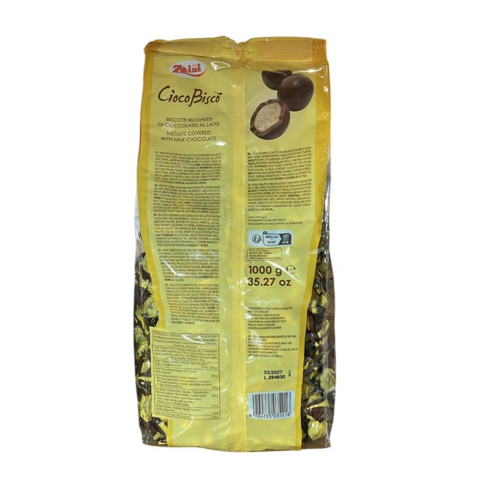 Zaini Cioco Biscò 1 kg – 450 Milk Chocolate Covered Cookies - You