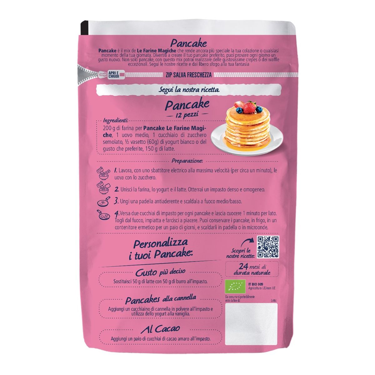 Le Farine Magiche Mix per Pancake Bio 400 Gr.