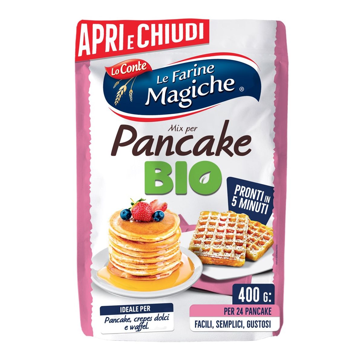 Le Farine Magiche Mix per Pancake Bio 400 Gr.