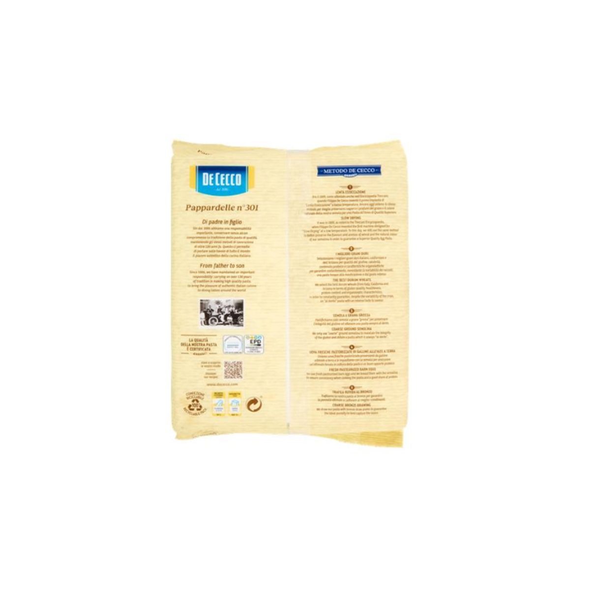 De Cecco Pappardelle all'uovo n° 101 500 Gr.