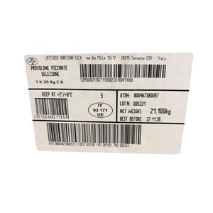 Latteria Soresina Provolone Piquant Mandarone env. 25 Kg – Fromage à Pâte Filée Affiné_0