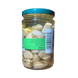 Delfino Battista Aglio Marinato 290 g – Spicchi di Aglio Lavorati Artigianalmente in Vasetto di Vetro_0