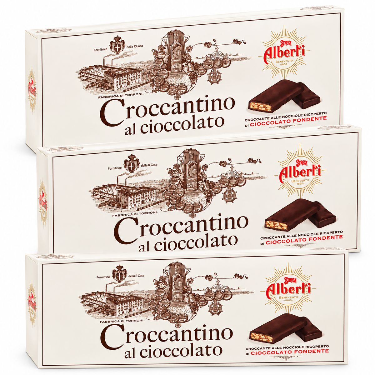 Strega Alberti Chocolate Crujiente 300g - 3 piezas