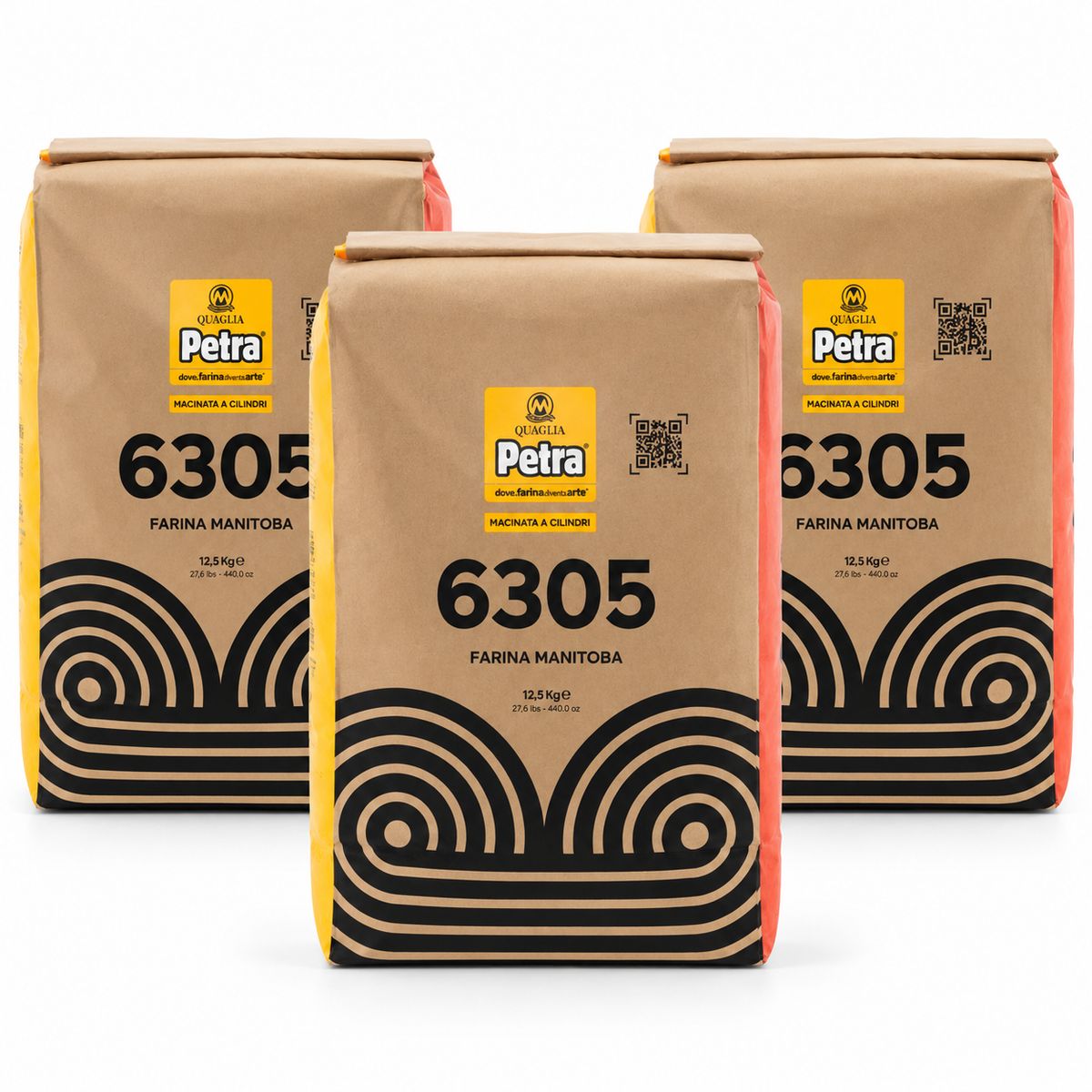 Farine du Manitoba Molino Quaglia PETRA 6305 12,5 kg - 3 pièces