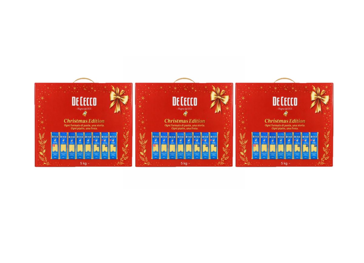 De Cecco Christmas Edition 5KG Case – Premium Selection of 10 Semolina Pasta Shapes – 3 Pieces