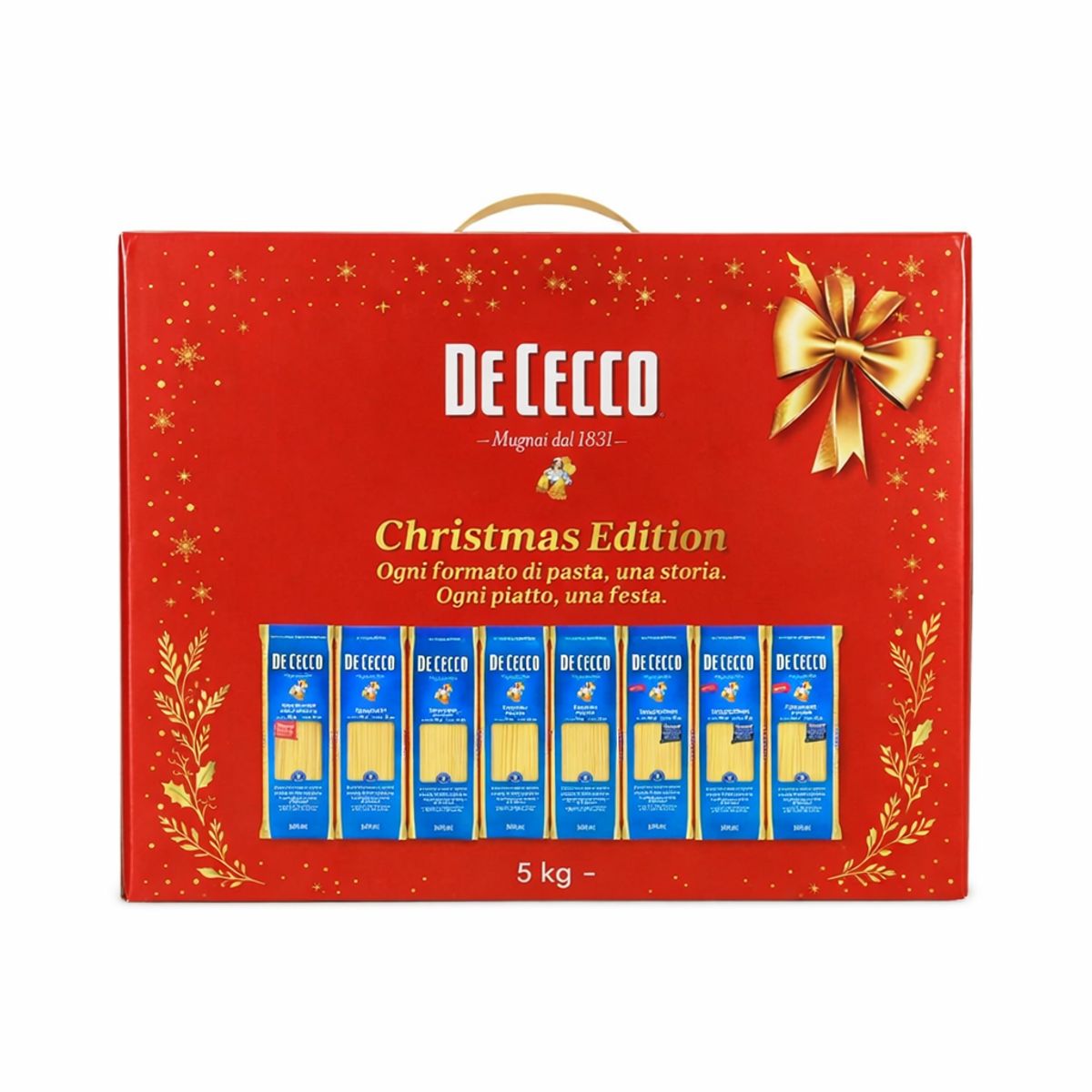 De Cecco Christmas Edition 5kg Case – Premium Selection of 10 Semolina Pasta Shapes