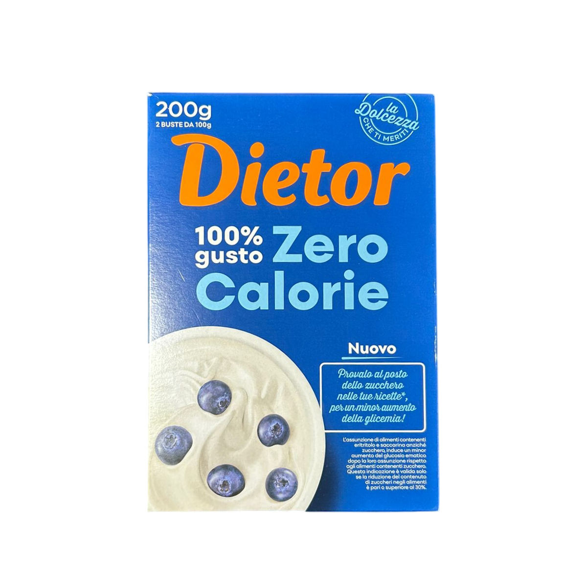 Dietor Zero Calorie Dolcificante con Eritritolo 200 Gr