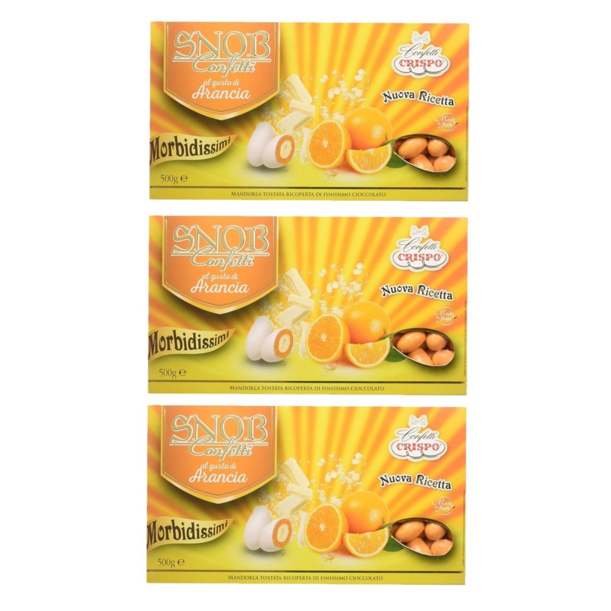 Crispo Confetti Snob color naranja 500gr 3 piezas