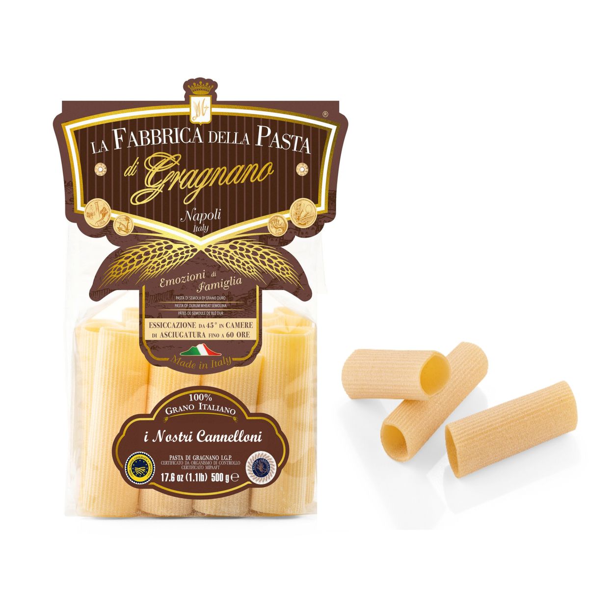La Fabbrica della Pasta di Gragnano"I Nostri cannelloni" Pasta di Gragnano IGP 250 Gr.