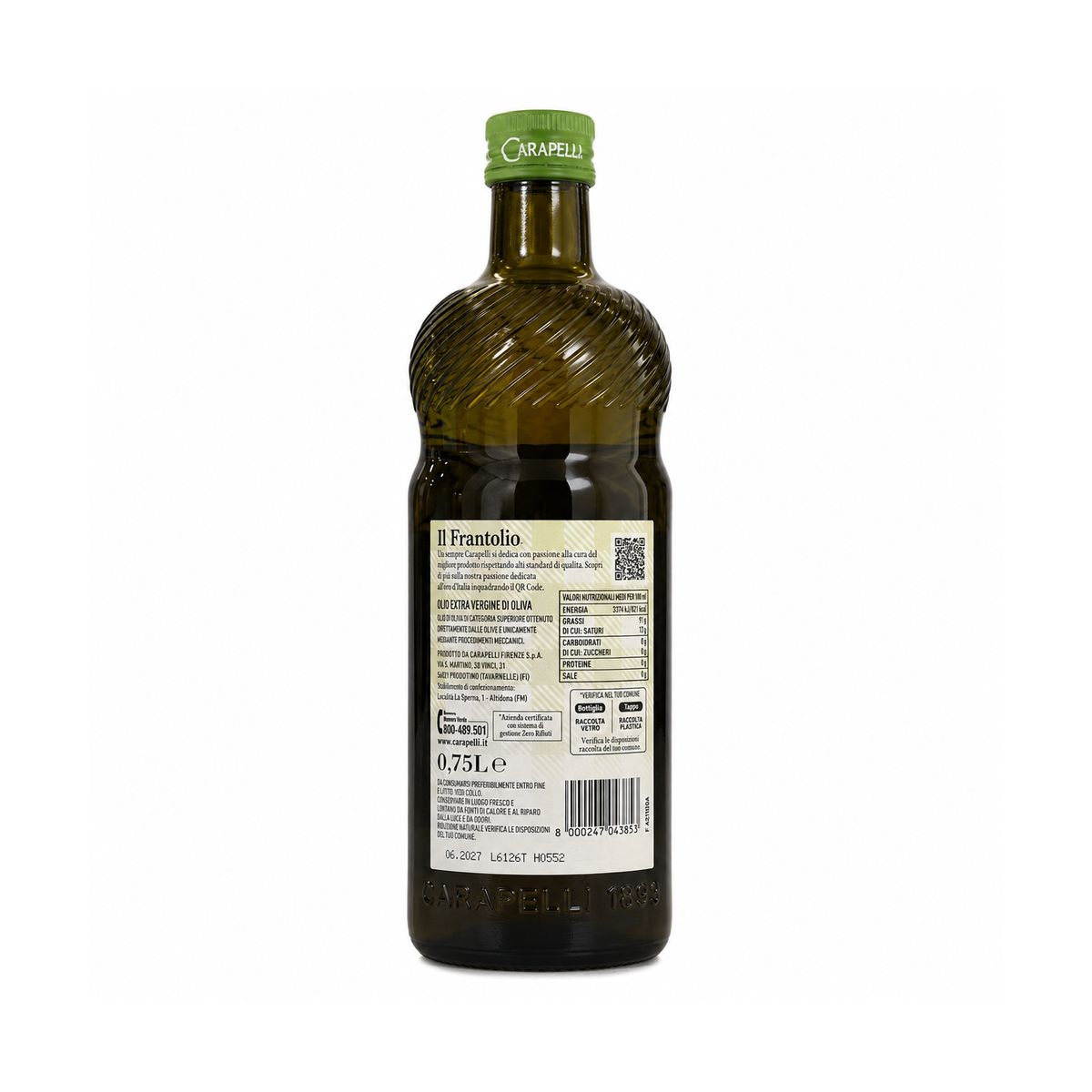 Carapelli Il Frantoio Extra Virgin Olive Oil 750 ml