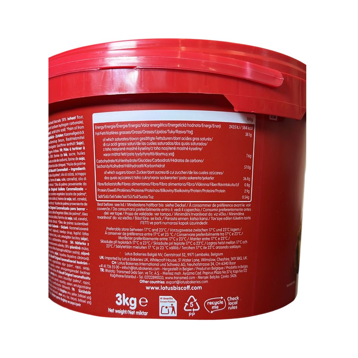 Crème à tartiner Lotus Biscoff 3 kg